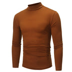 Playera Térmica de Cuello Alto para Hombre Algodón en color café
