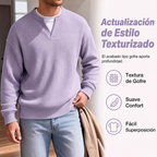 Playera Waffle Manga Larga Efecto Doble Capa para Hombre - vista 3