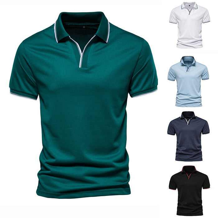 Polo Cuello V Slim Fit para Hombre Tela Waffle