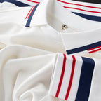 Polo Manga Larga Sedoso para Hombre con Puños a Rayas - vista 3