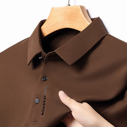 Camisa POLO premium con solapa y manga larga tipo gofre para hombre 🔥40% de descuento🔥