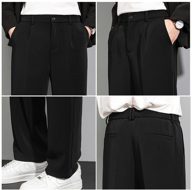 🔥nueva venta caliente🔥Pantalón de traje casual de algodón mercerizado drapeado para hombre