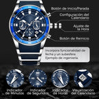 Reloj de Cuarzo para Hombre Multifunción Acero - vista 3
