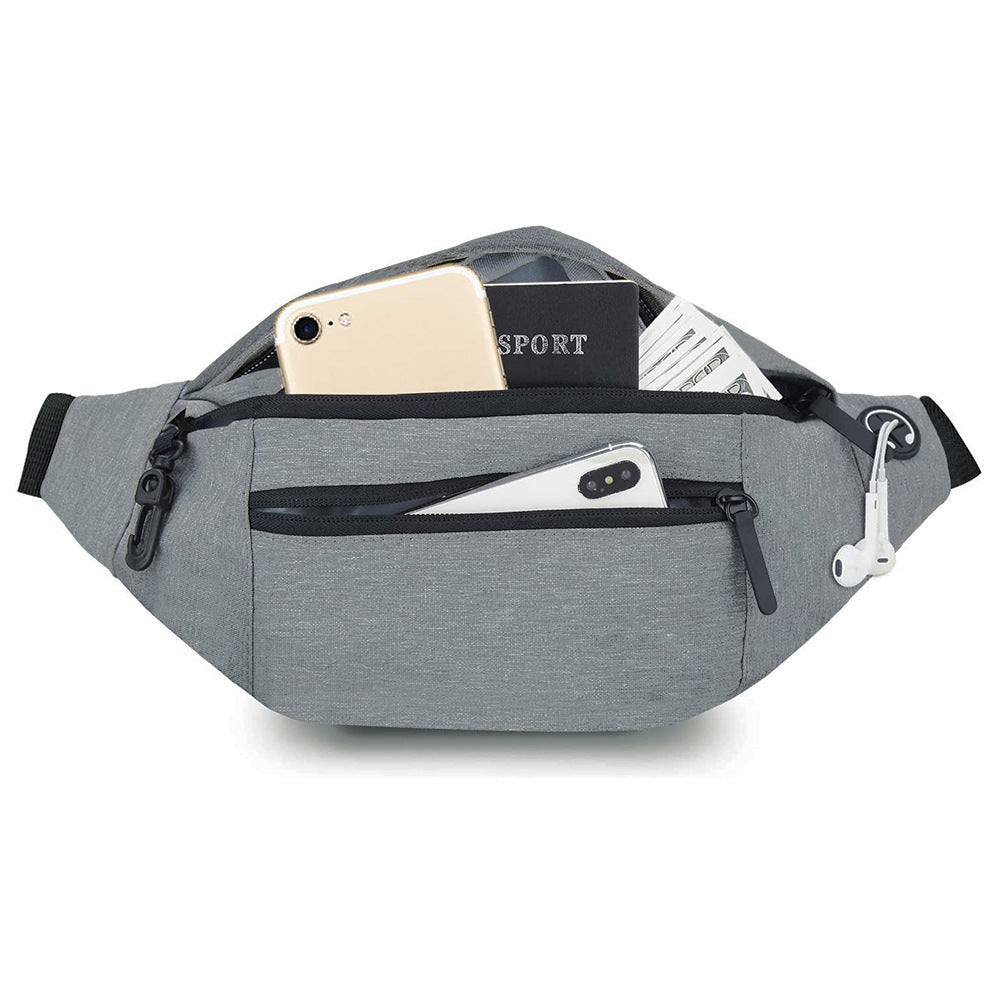 Riñonera Grande para Hombre Tipo Bandolera en color gris