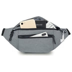Riñonera Grande para Hombre Tipo Bandolera en color gris