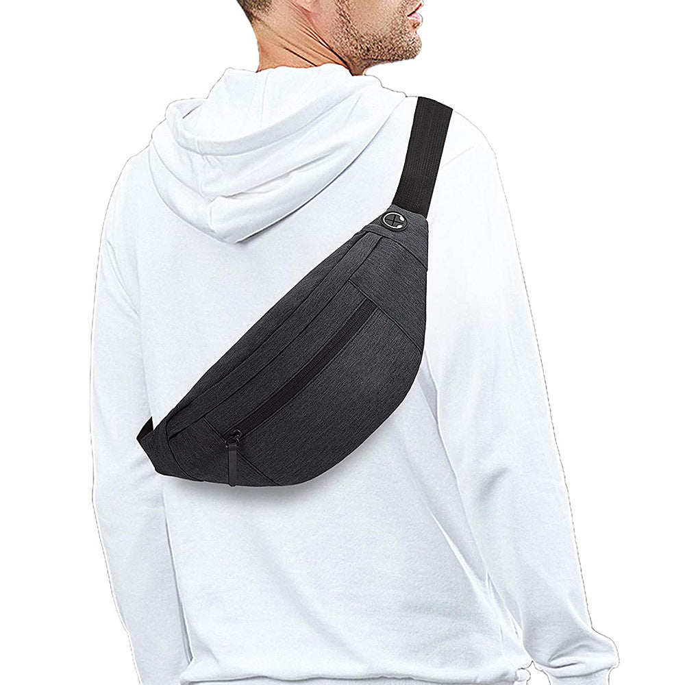 Riñonera Grande para Hombre Tipo Bandolera en color gris oscuro