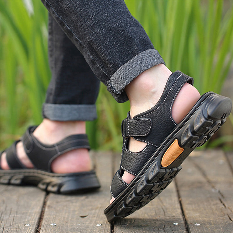 Sandalias de Piel para Hombre con Plantilla de Masaje - vista 8