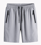 Short Deportivo de Algodón Mercerizado para Hombre Tallas Grandes en color gris