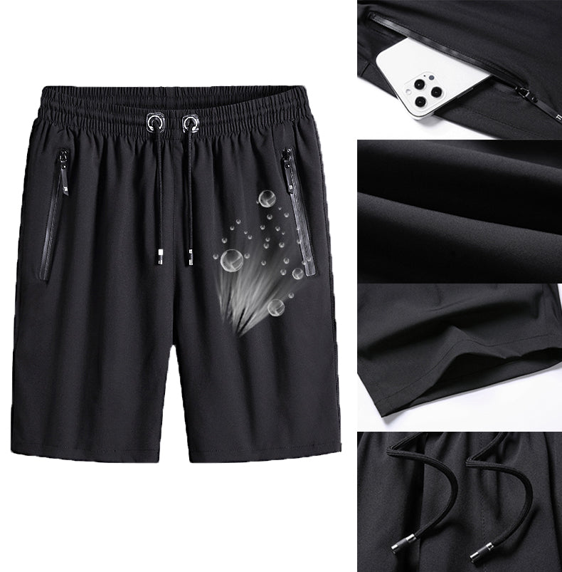 Short Deportivo de Algodón Mercerizado para Hombre Tallas Grandes en color negro