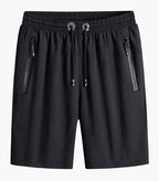 Short Deportivo de Algodón Mercerizado para Hombre Tallas Grandes en color negro