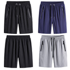 Short Deportivo de Algodón Mercerizado para Hombre Tallas Grandes en color paquete: negro, azul oscuro y gris (3 piezas)