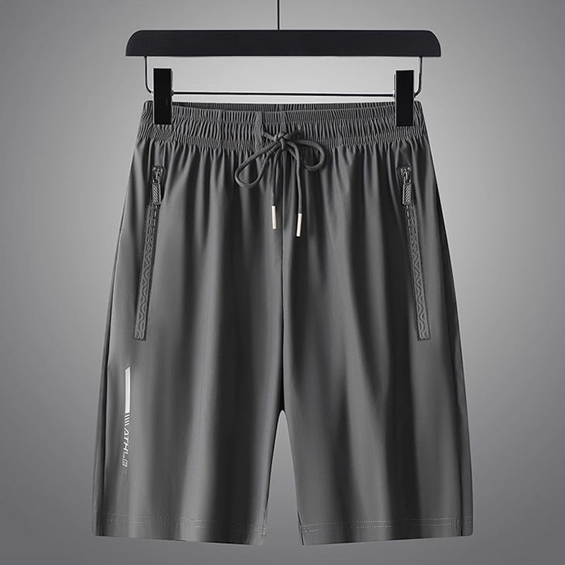 Short Deportivo de Seda Fría para Hombre Elástico en color gris