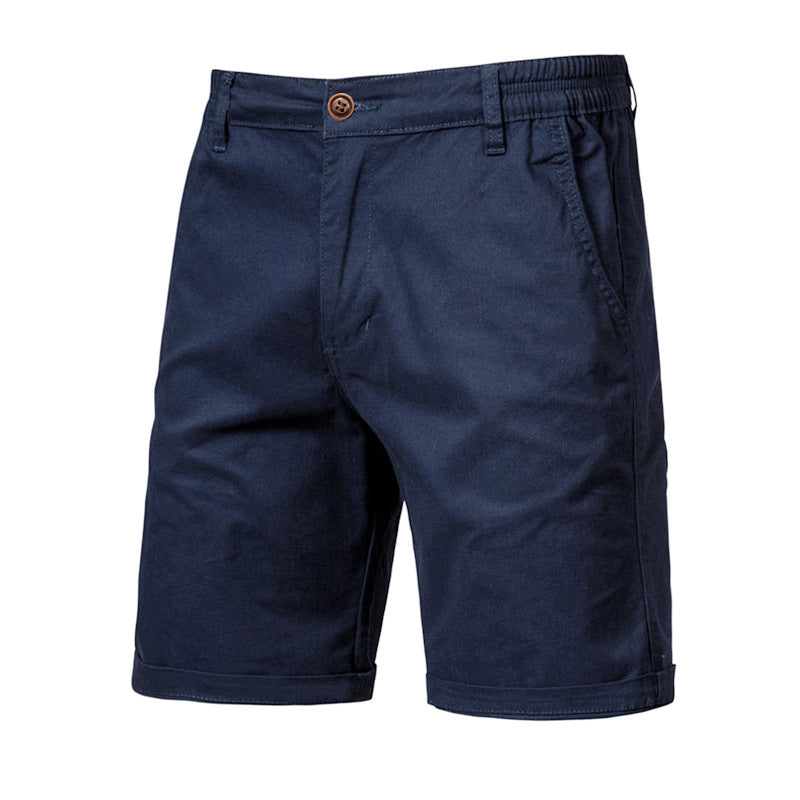Shorts Cargo para Hombre de Algodón con Cintura Elástica en color azul marino