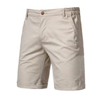 Shorts Cargo para Hombre de Algodón con Cintura Elástica en color caqui