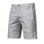 Shorts Cargo para Hombre de Algodón con Cintura Elástica en color gris claro