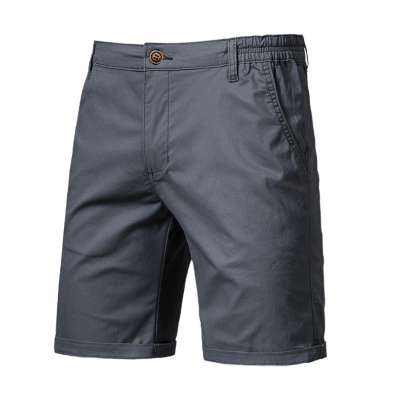 Shorts Cargo para Hombre de Algodón con Cintura Elástica en color gris oscuro