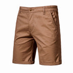 Shorts Cargo para Hombre de Algodón con Cintura Elástica en color marrón