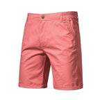 Shorts Cargo para Hombre de Algodón con Cintura Elástica en color naranja