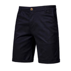 Shorts Cargo para Hombre de Algodón con Cintura Elástica en color negro
