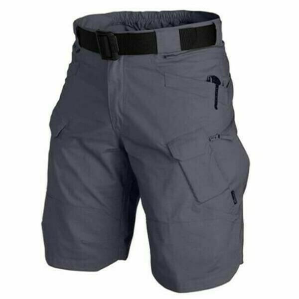 Shorts Tácticos para Hombre Resistentes con Bolsillos en color gris