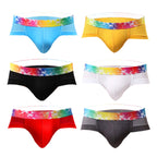 Slips de Malla para Hombre Talle Bajo con Ribete de Color en color todos los colores (6 piezas)