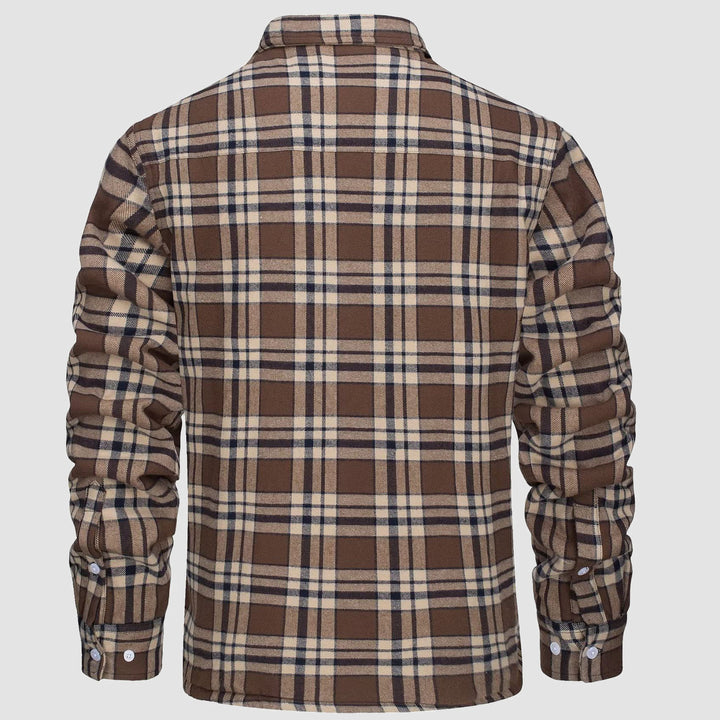 Sobrecamisa de Franela a Cuadros con Forro Sherpa para Hombre - vista 2