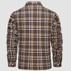 Sobrecamisa de Franela a Cuadros con Forro Sherpa para Hombre - vista 2