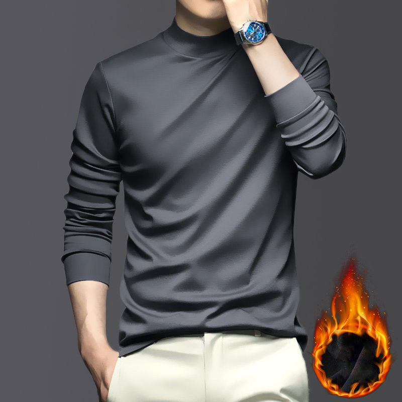 🔥Nuevo superventas🔥Camisa de capa base elástica de algodón mercerizado para hombre, cálida y cómoda【49% de descuento】