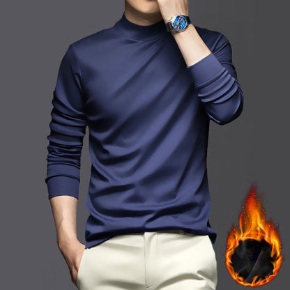 🔥Nuevo superventas🔥Camisa de capa base elástica de algodón mercerizado para hombre, cálida y cómoda【49% de descuento】