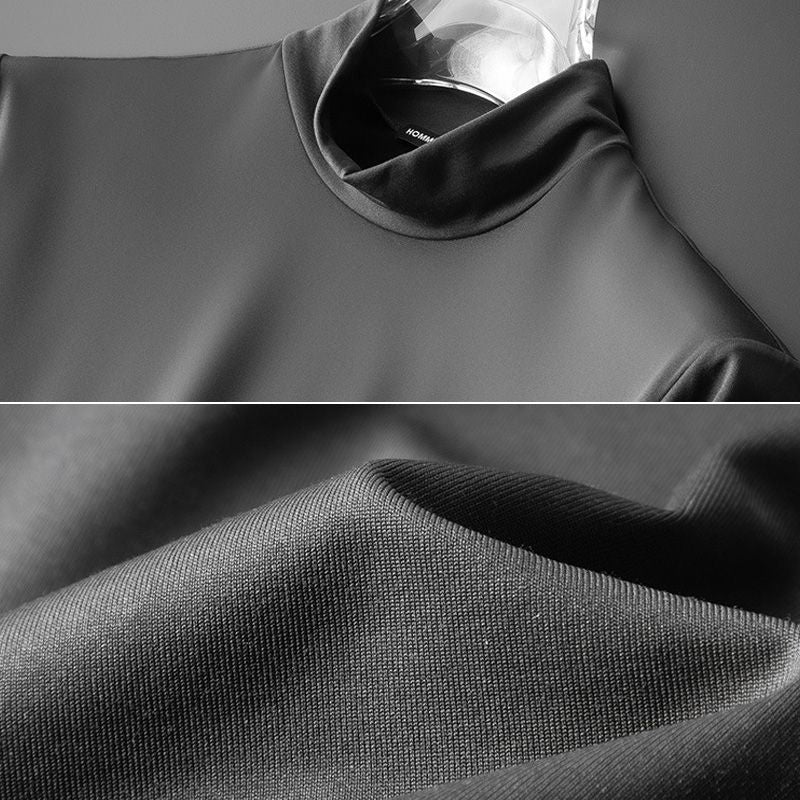 🔥Nuevo superventas🔥Camisa de capa base elástica de algodón mercerizado para hombre, cálida y cómoda【49% de descuento】