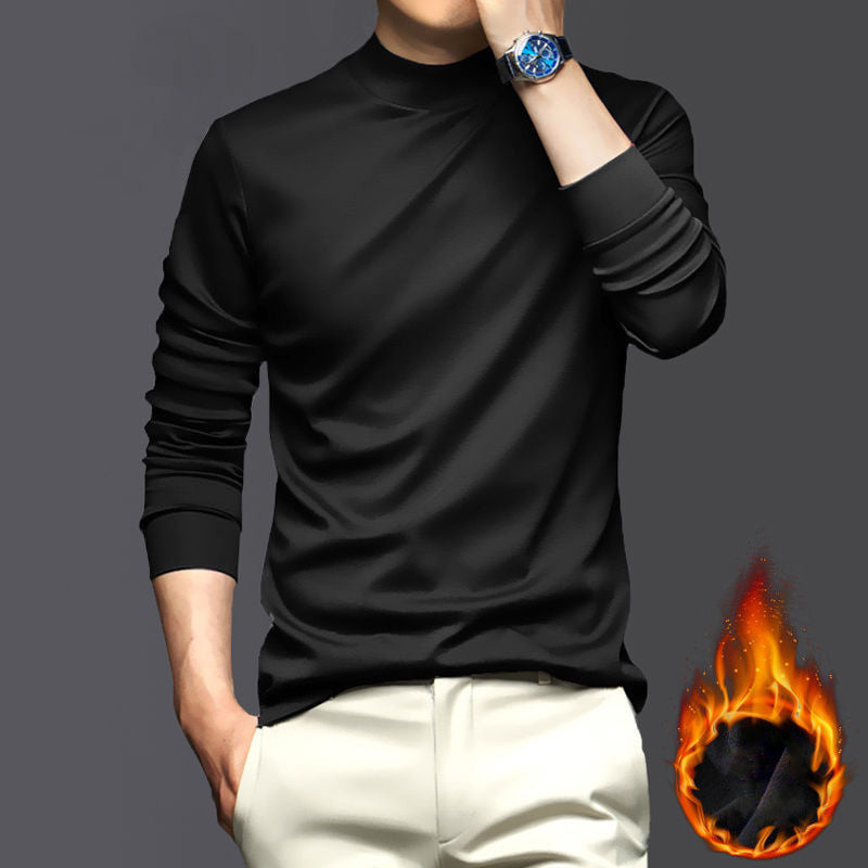 🔥Nuevo superventas🔥Camisa de capa base elástica de algodón mercerizado para hombre, cálida y cómoda【49% de descuento】