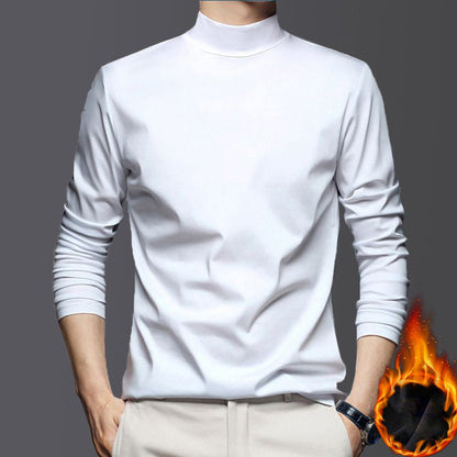 🔥Nuevo superventas🔥Camisa de capa base elástica de algodón mercerizado para hombre, cálida y cómoda【49% de descuento】