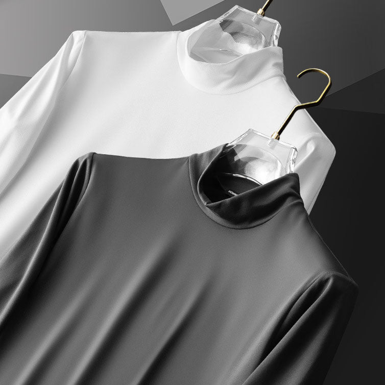 🔥Nuevo superventas🔥Camisa de capa base elástica de algodón mercerizado para hombre, cálida y cómoda【49% de descuento】
