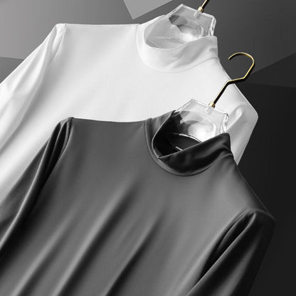 🔥Nuevo superventas🔥Camisa de capa base elástica de algodón mercerizado para hombre, cálida y cómoda【49% de descuento】