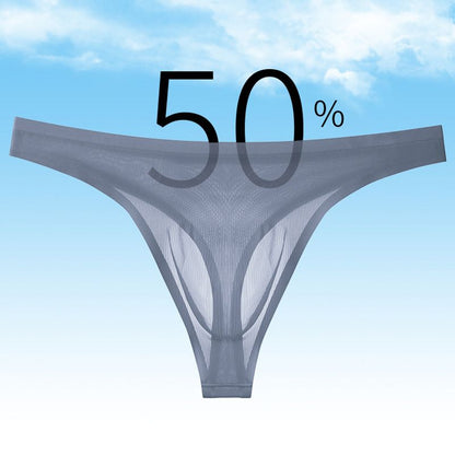 🔥Nuevo modelo en oferta🔥Tanga transparente sexy de seda de hielo ultrafina para hombre 【Compre 3 y obtenga 2 gratis】