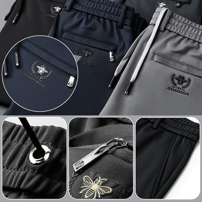 🔥HOT SALE 🔥Pantalones de deporte casual de algodón mercerizado elástico sin plancha para hombre【49% OFF】