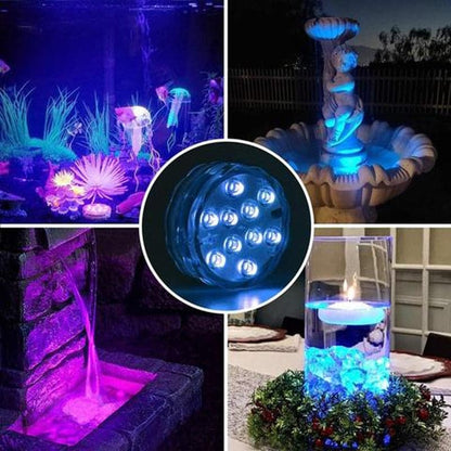 Luces LED estancas sumergibles con mando a distancia para piscina