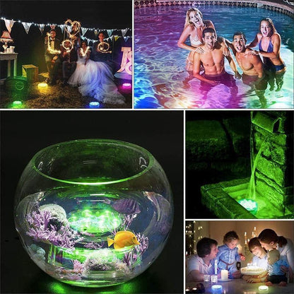 Luces LED estancas sumergibles con mando a distancia para piscina