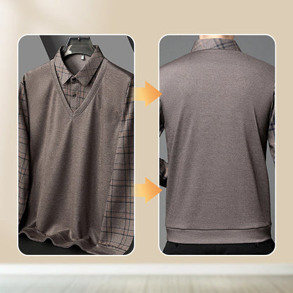【49% OFF】Camisas Casuales de Manga Larga para Hombre de Dos Piezas