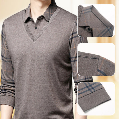 【49% OFF】Camisas Casuales de Manga Larga para Hombre de Dos Piezas