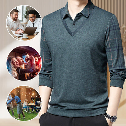 【49% OFF】Camisas Casuales de Manga Larga para Hombre de Dos Piezas