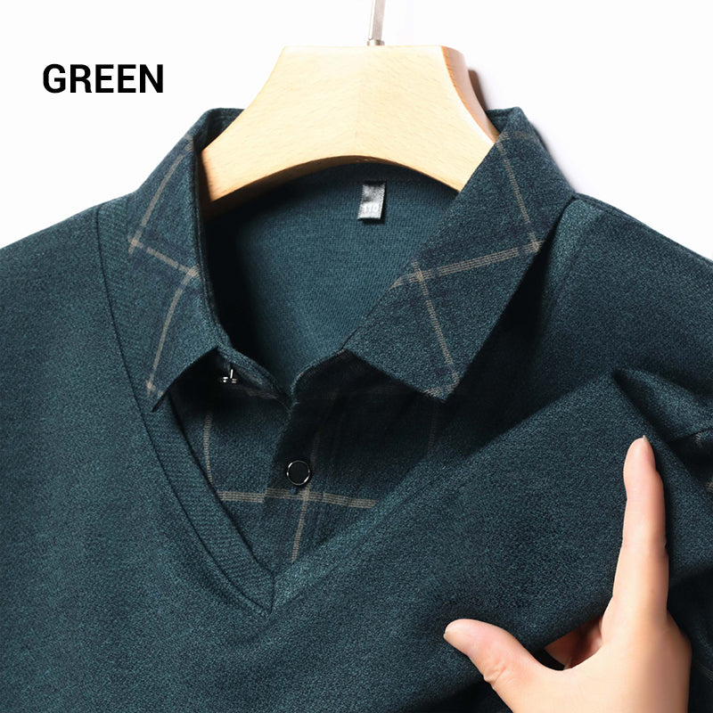 【49% OFF】Camisas Casuales de Manga Larga para Hombre de Dos Piezas