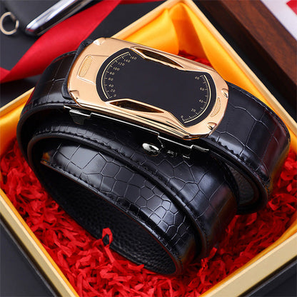⏳Tiempo limitado 50 % de descuento💥Cinturón para hombre con estampado de cocodrilo y hebilla automática