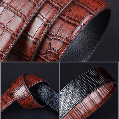 ⏳Tiempo limitado 50 % de descuento💥Cinturón para hombre con estampado de cocodrilo y hebilla automática