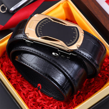 ⏳Tiempo limitado 50 % de descuento💥Cinturón para hombre con estampado de cocodrilo y hebilla automática