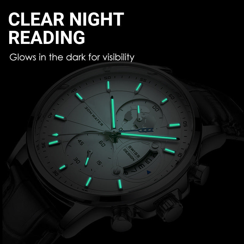 Reloj para Hombre de Cuarzo 42 mm con Manecillas Luminosas