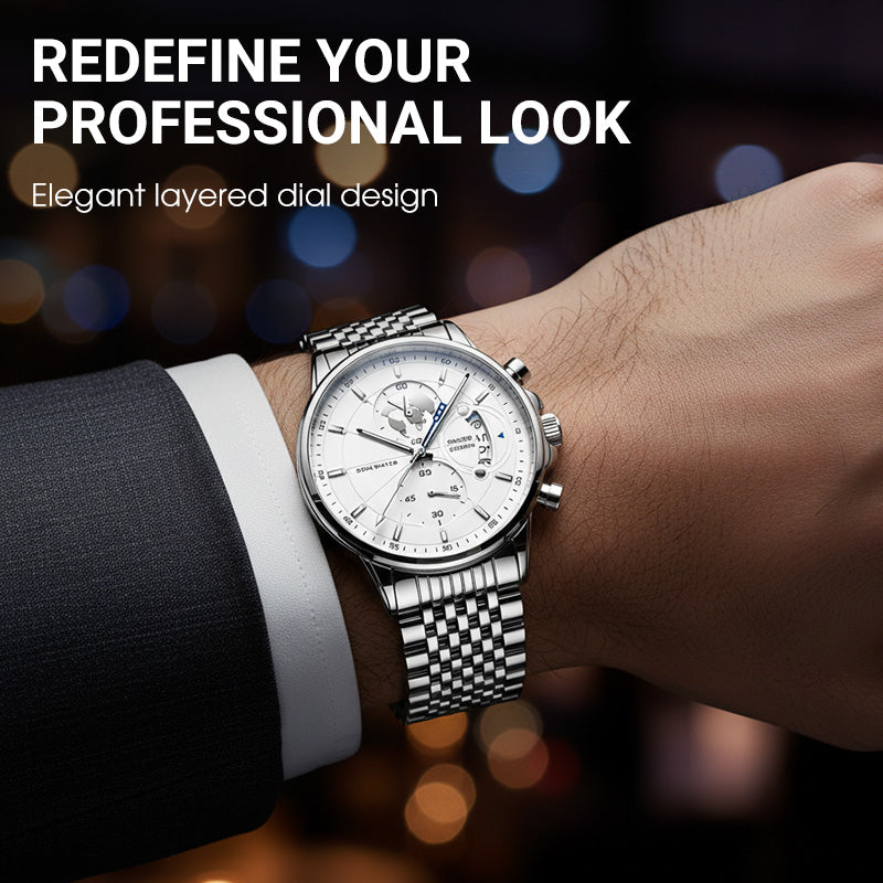 Reloj para Hombre de Cuarzo 42 mm con Manecillas Luminosas
