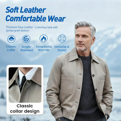 🧥🔥 ¡50% DE DESCUENTO! Chaqueta Clásica de Cuero Sintético para Hombre — Estilo Premium & Súper Duradera | ¡Envío Gratis! 🚚✨