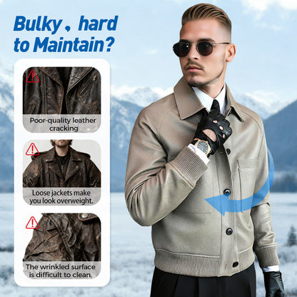 🧥🔥 ¡50% DE DESCUENTO! Chaqueta Clásica de Cuero Sintético para Hombre — Estilo Premium & Súper Duradera | ¡Envío Gratis! 🚚✨
