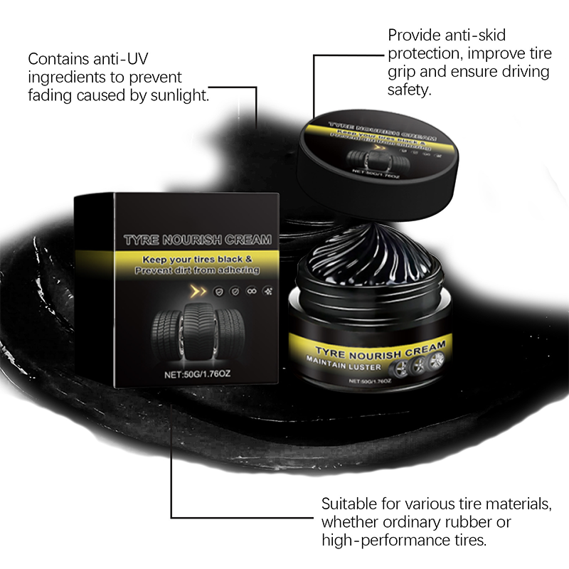 ✨ Cera para neumáticos: restaura el brillo negro, bloquea los rayos UV y repele la suciedad. ¡Fácil y rápido!